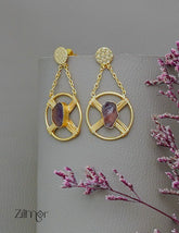 ZA1011880 - Natural Raw Stone Earring 2-Zilmor